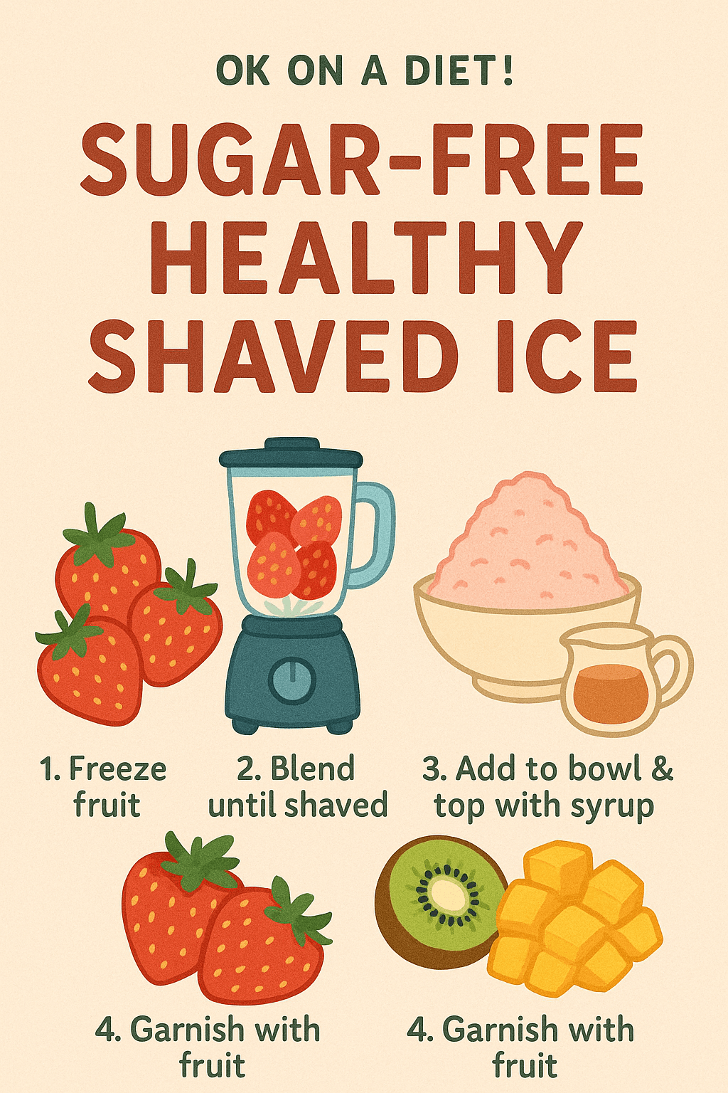 다이어트 중에도 OK! 설탕 없이 만드는 건강 빙수 만드는 법