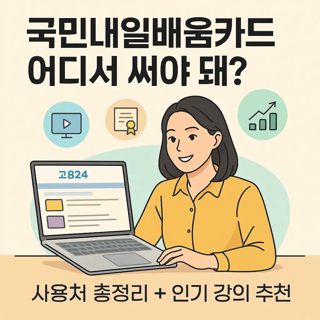 국민내일배움카드 어디서 써야 돼? 사용처 총정리 + 인기 강의 추천
