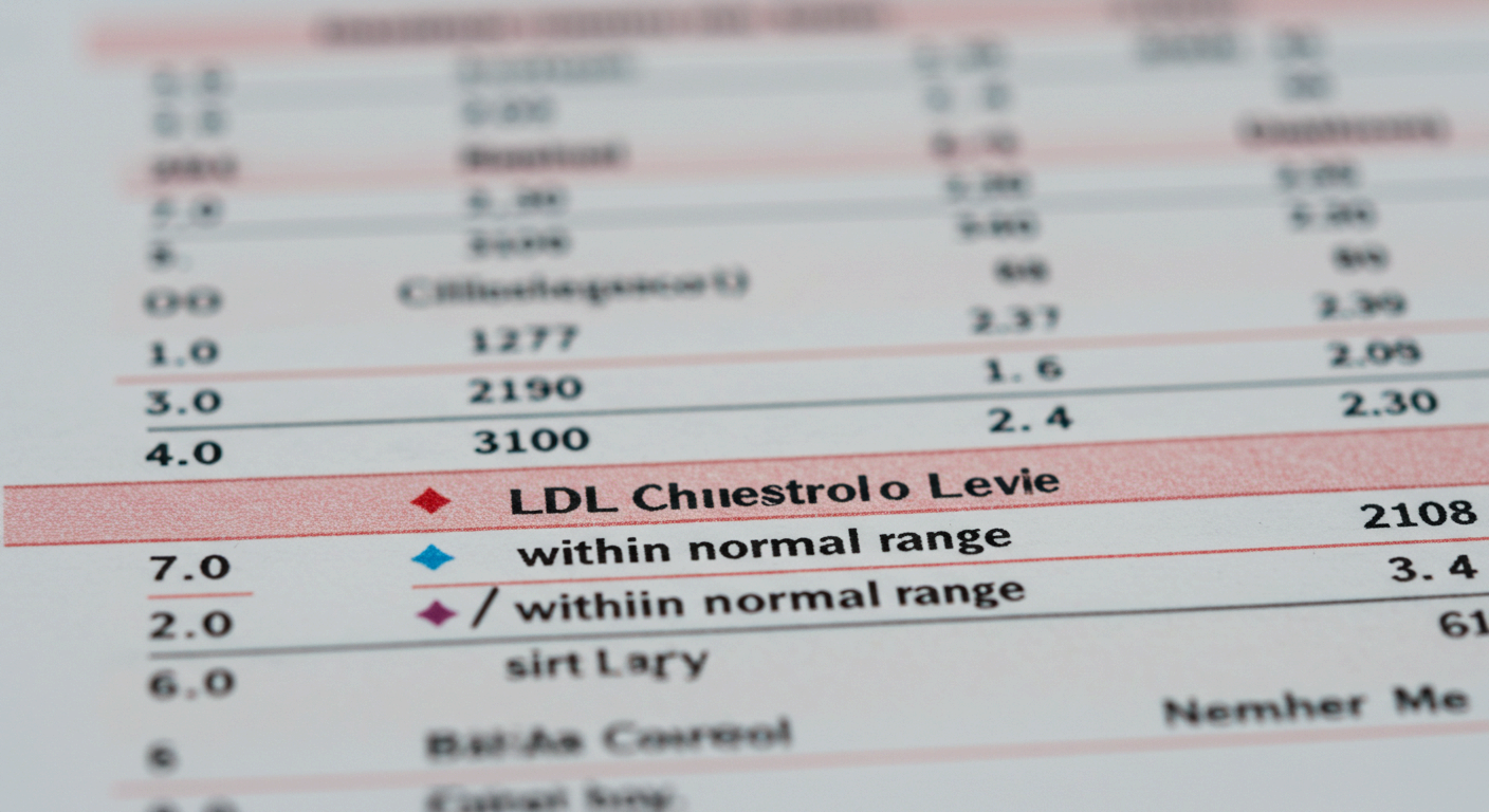 저밀도 콜레스테롤 정상수치 100mg/dL 이하