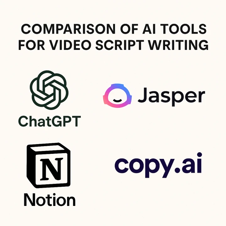 유튜브 대본용 AI 도구 비교 일러스트