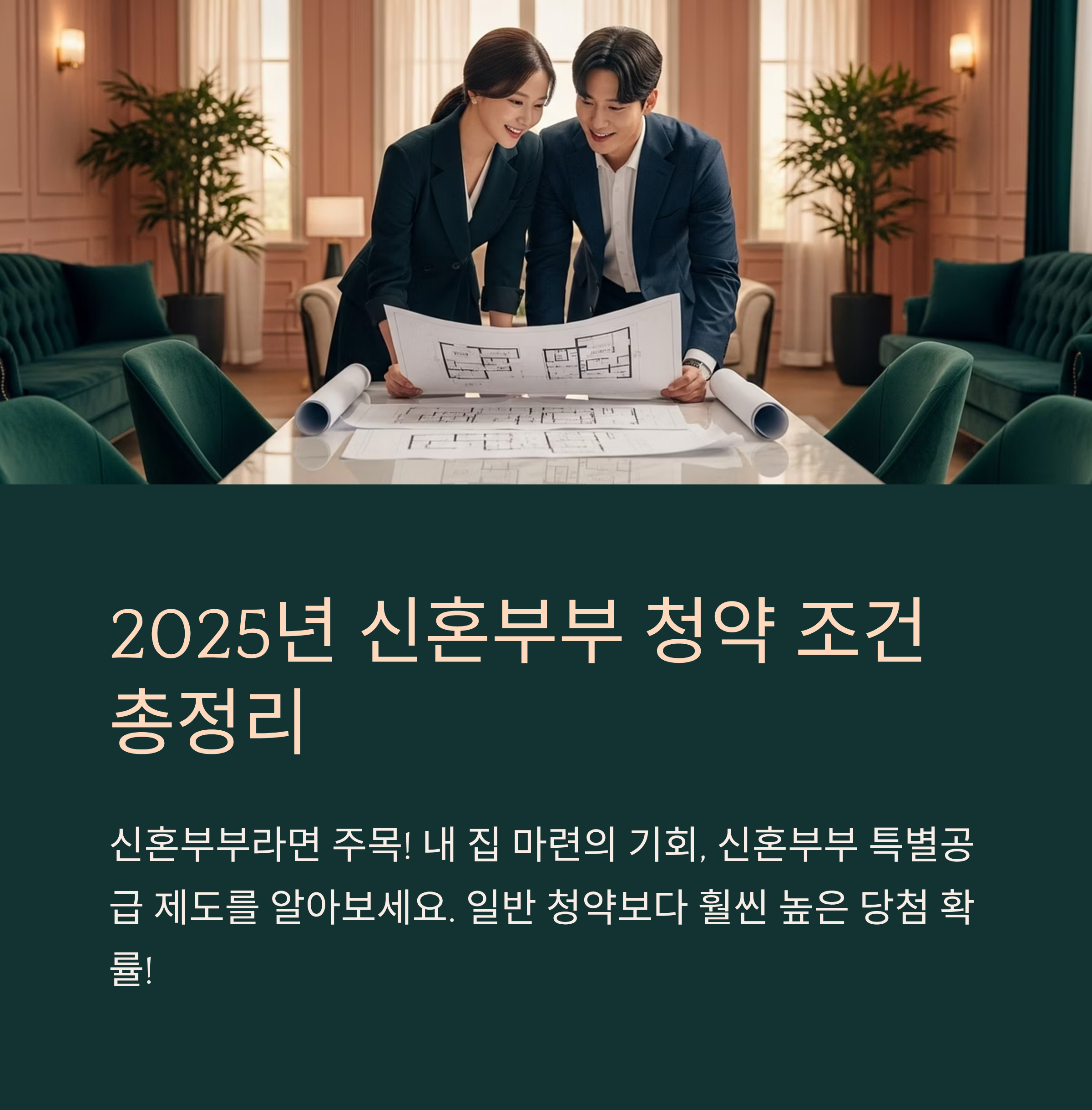 2025년 신혼부부 청약 조건 총정리