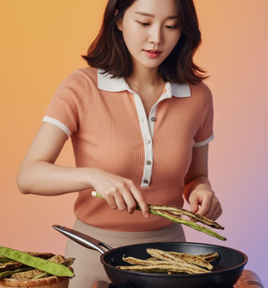 작두콩차 만들기 : 찌고 말리기, 로스팅