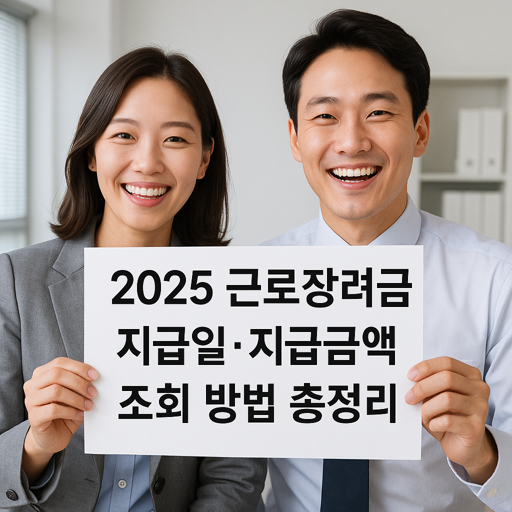 2025 근로장려금 지급일·지급금액 조회 방법 총정리