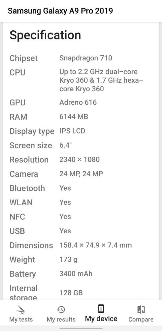 갤럭시A9PRO 3D마크 용 스펙