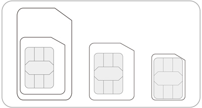유심의 종류는 크기에 따라 유심, 마이크로 유심, 나노유심 나눠집니다. 출처 삼성전자 홈페이지