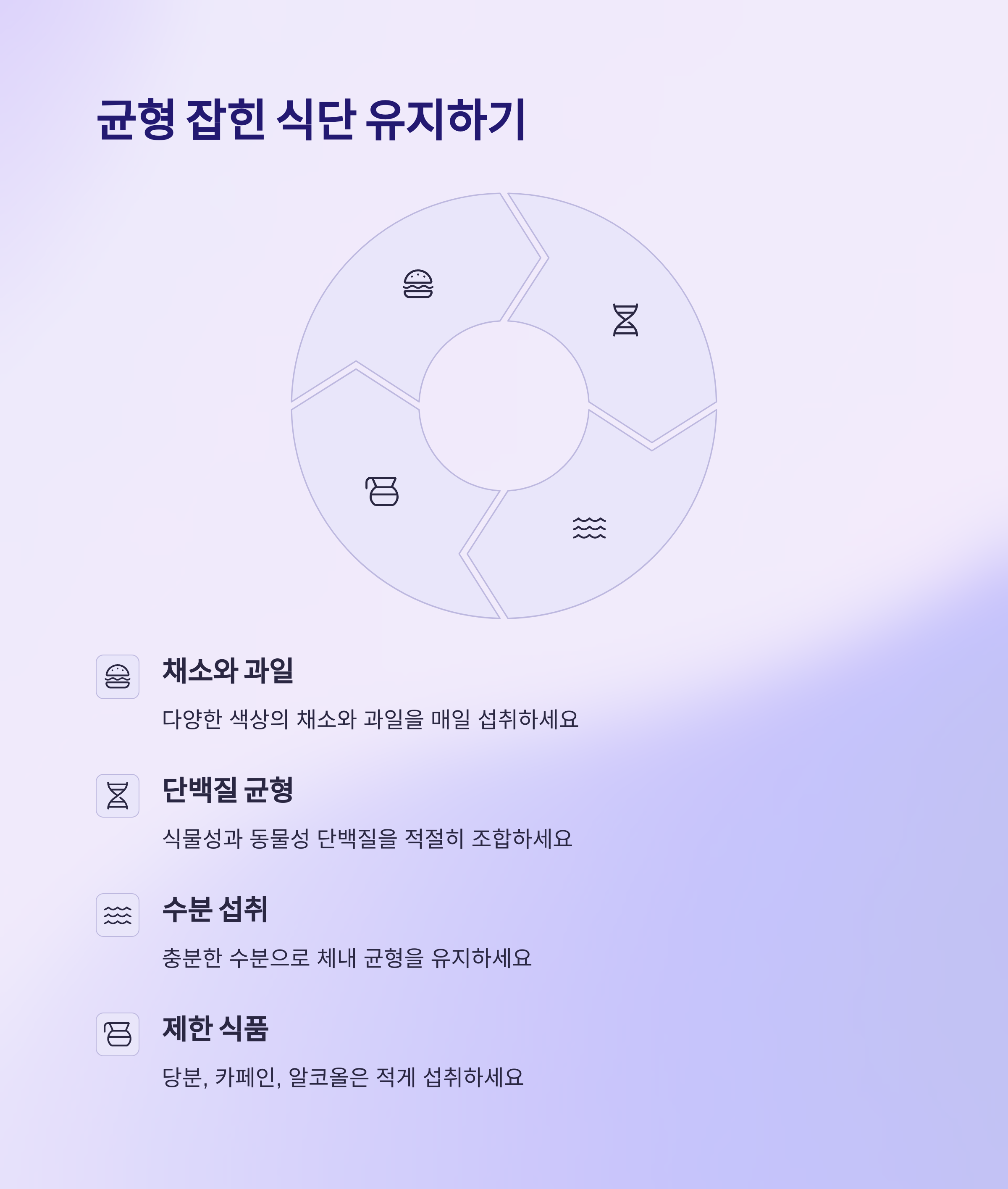 균형잡힌 식단 유지하기