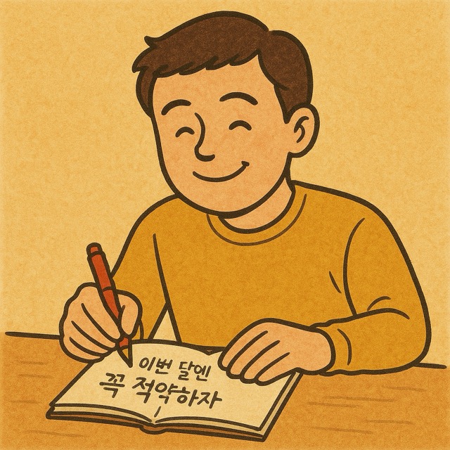 소비 일지를 작성하며 ‘이번 달엔 꼭 절약하자’라고 적는 1인가구