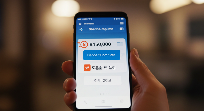 스마트폰 뱅킹 앱에 여행자 보험금 입금 완료 알림이 뜬 모습.