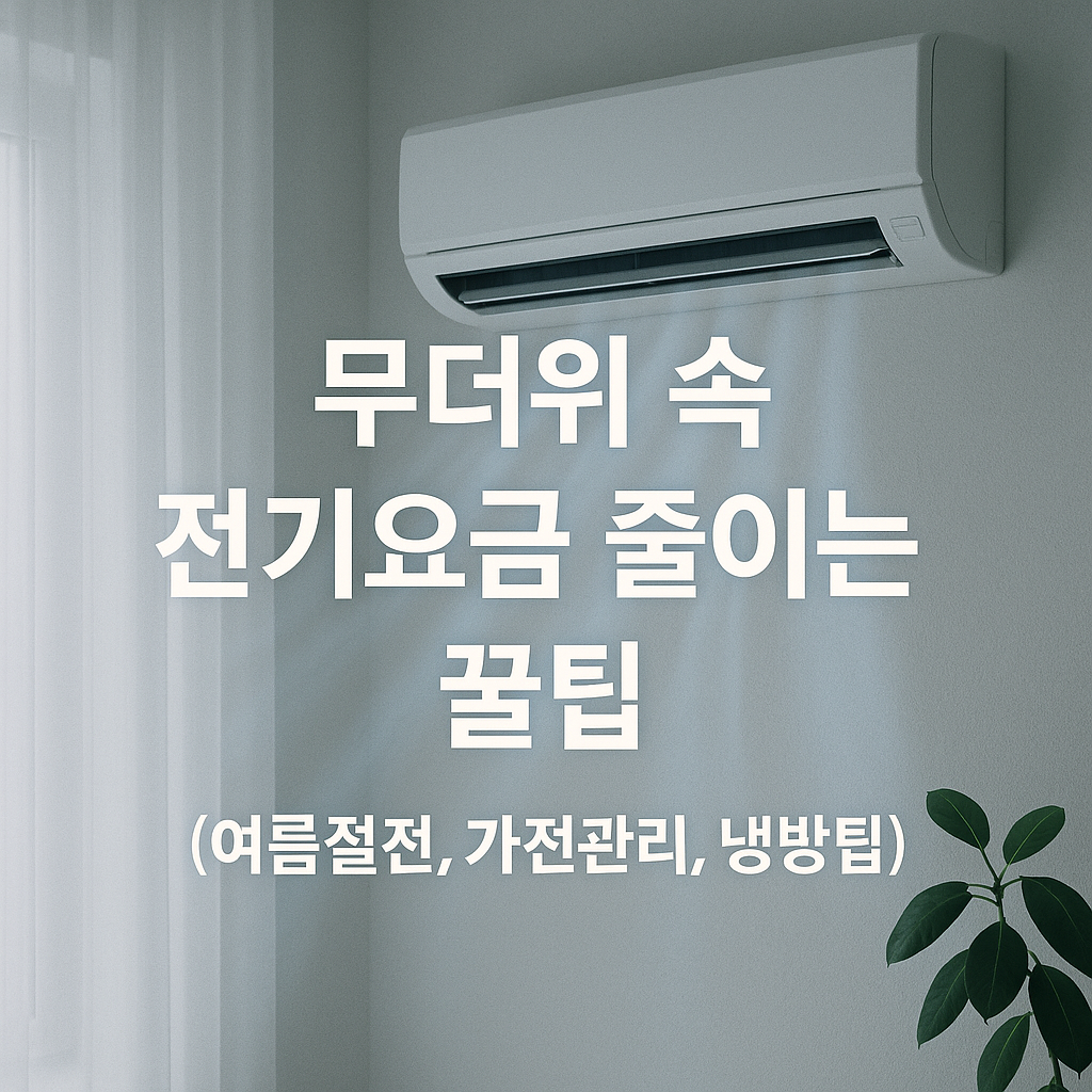 무더위 속 전기요금 줄이는 꿀팁 (여름절전, 가전관리, 냉방팁)