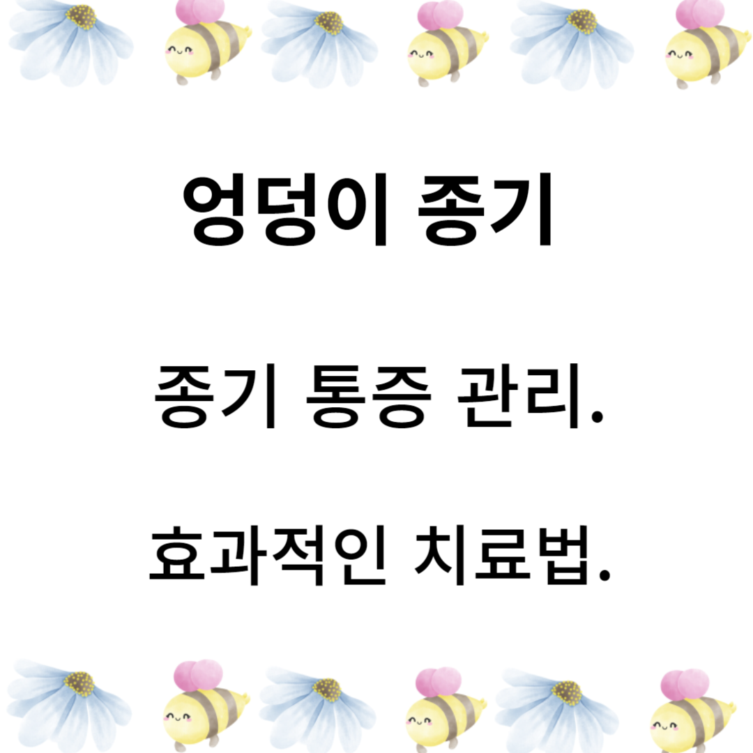 엉덩이 종기 통증 관리 : 안심과 위로의 길잡이