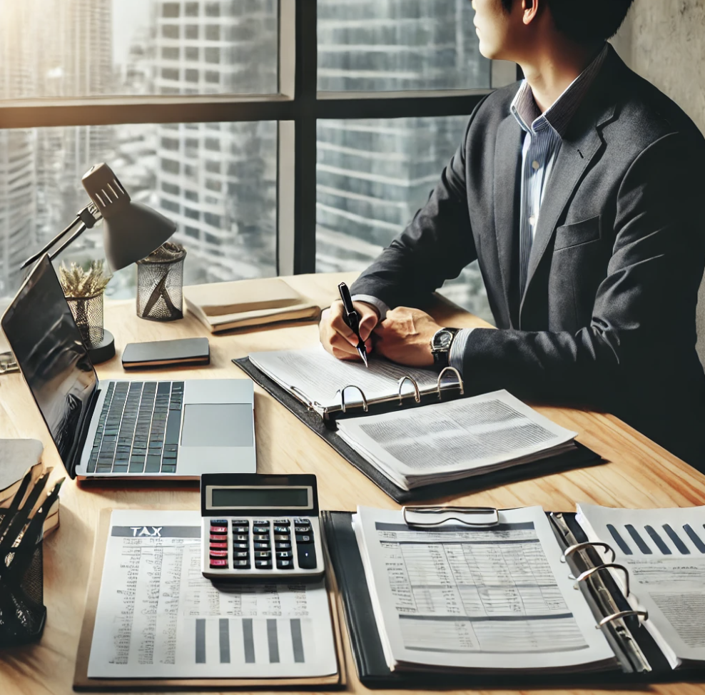 세금 전문가와 상담 중인 모습