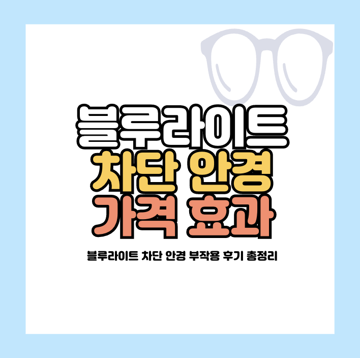 블루라이트 차단 안경 가격