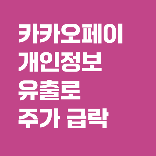 카카오페이 개인정보 유출