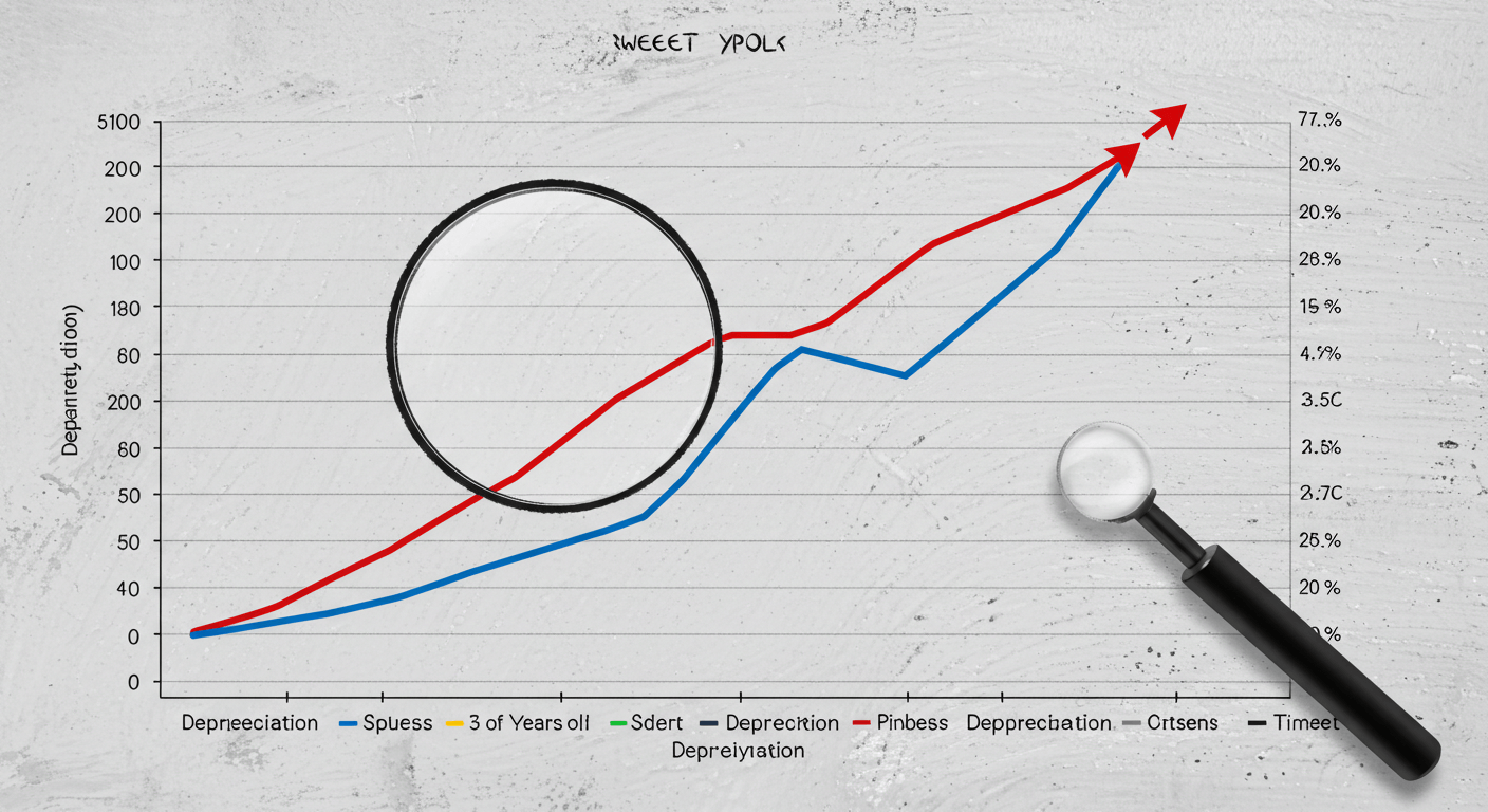 감가상각과 차량 상태를 고려했을 때 가장 합리적인 구간인 3~5년차 중고차