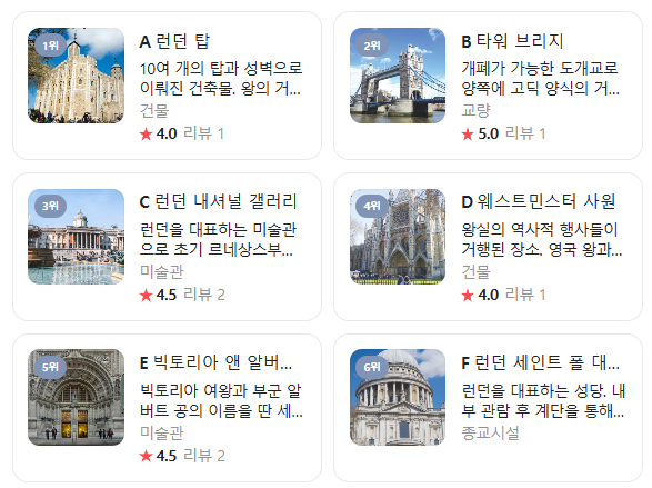 영국 여행 코스 추천