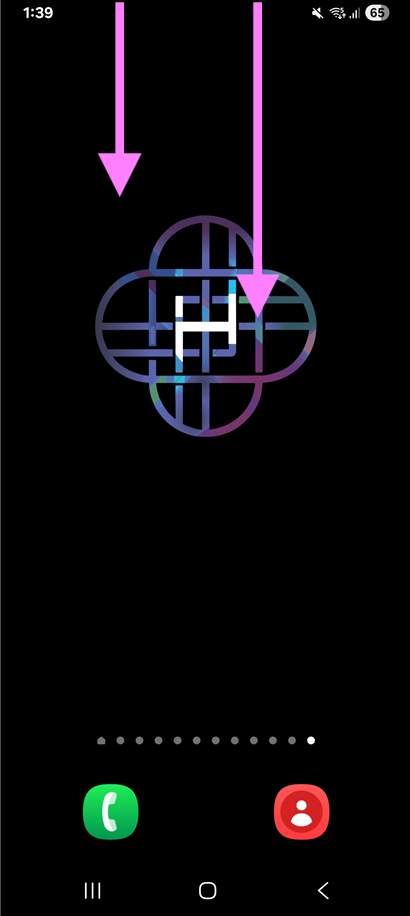 방법 1: 상단바를 내려서 전화기 끄기