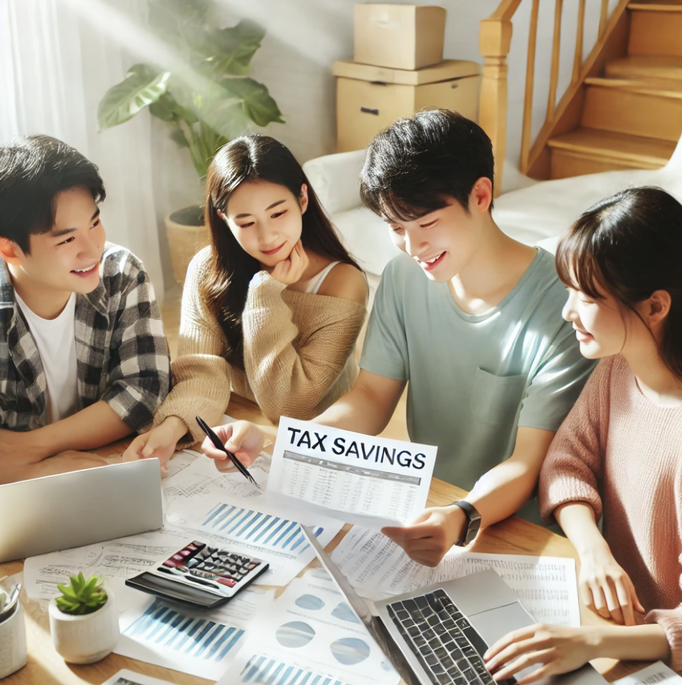 소득공제 계획을 논의하는 장면.