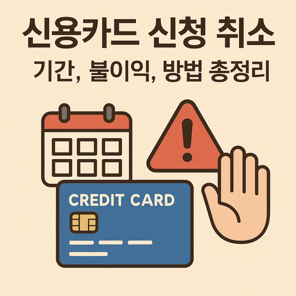 신용카드 신청 취소 기간, 불이익, 방법 총정리