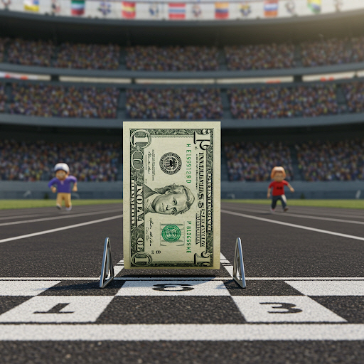 출발선에서 대기하는 달러화