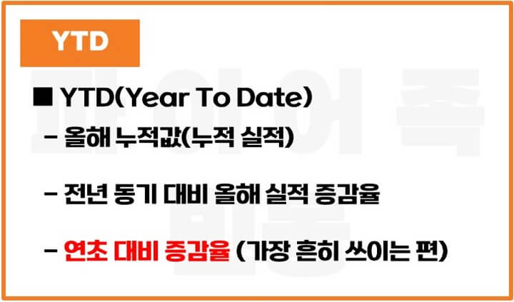 YTD-뜻