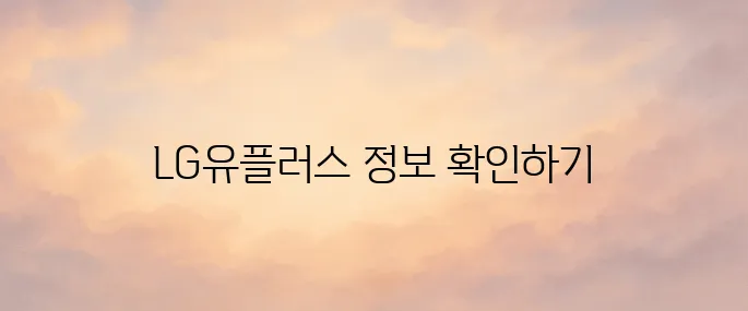 LG유플러스 홈페이지 바로가기