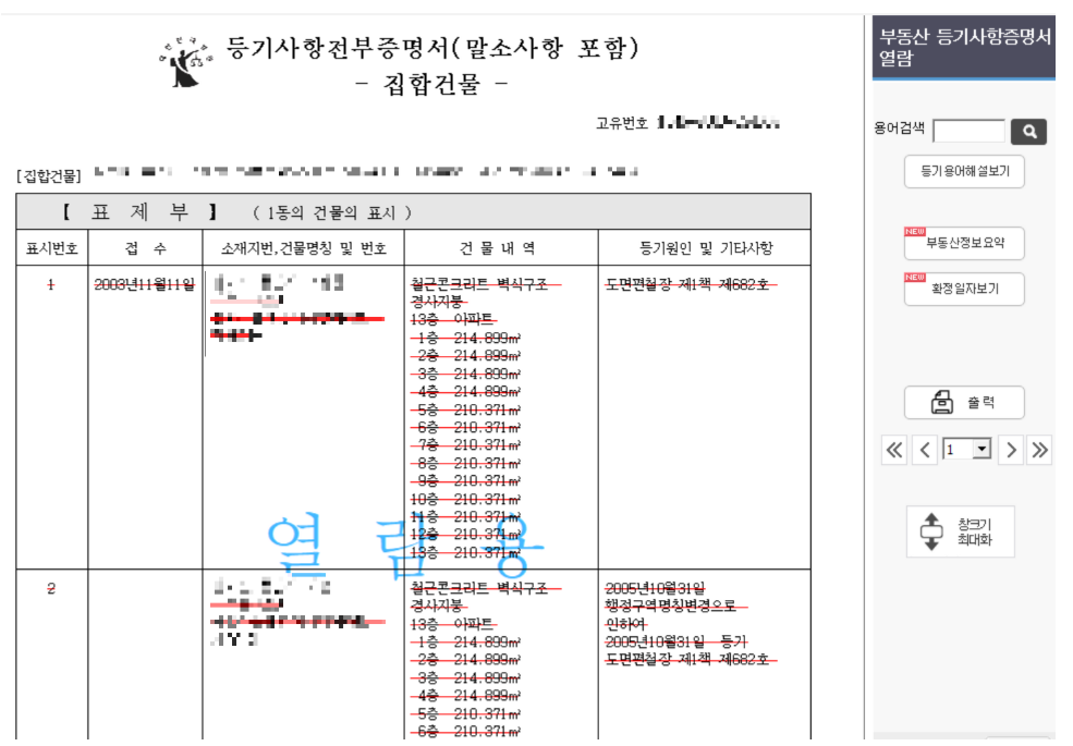 부동산 등기부등본 발급(열람) 방법 총정리
