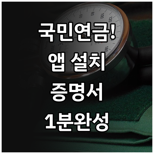 내곁에 국민연금 앱 설치부터 전자증명..