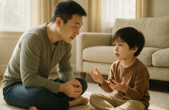 한 발 더 가까이 다가가 아이의 마음을 들어야 합니다.