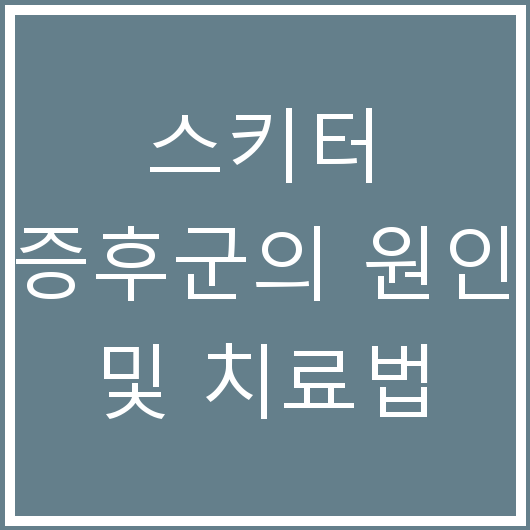 스키터 증후군의 원인 및 치료법