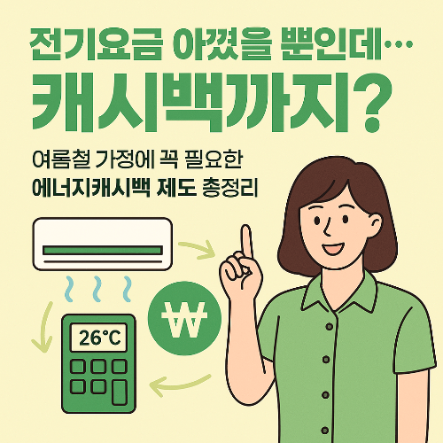 에너지캐시백 신청 안내 포스터