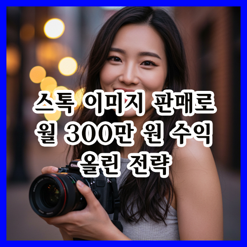 스톡 이미지 판매로 월 300만 원 수익 올린 전략
