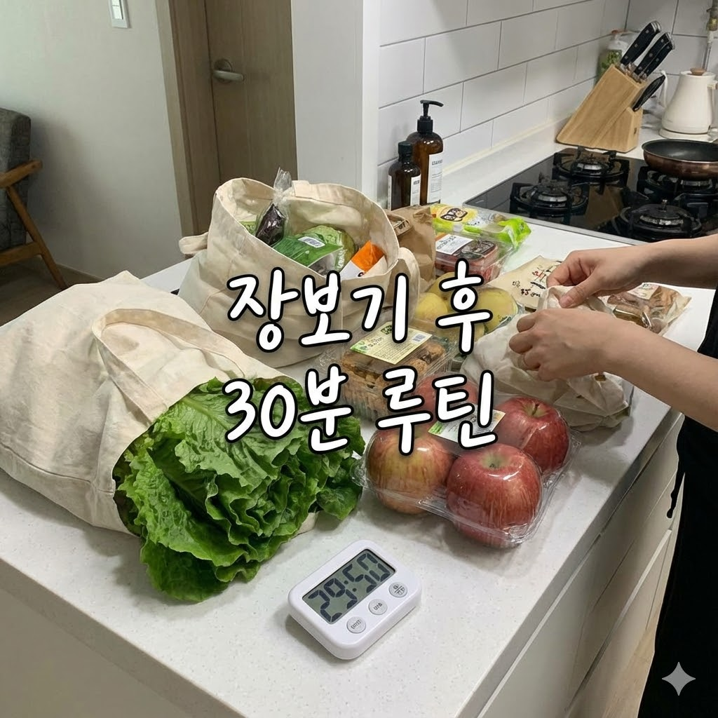 장보기 후 30분 루틴