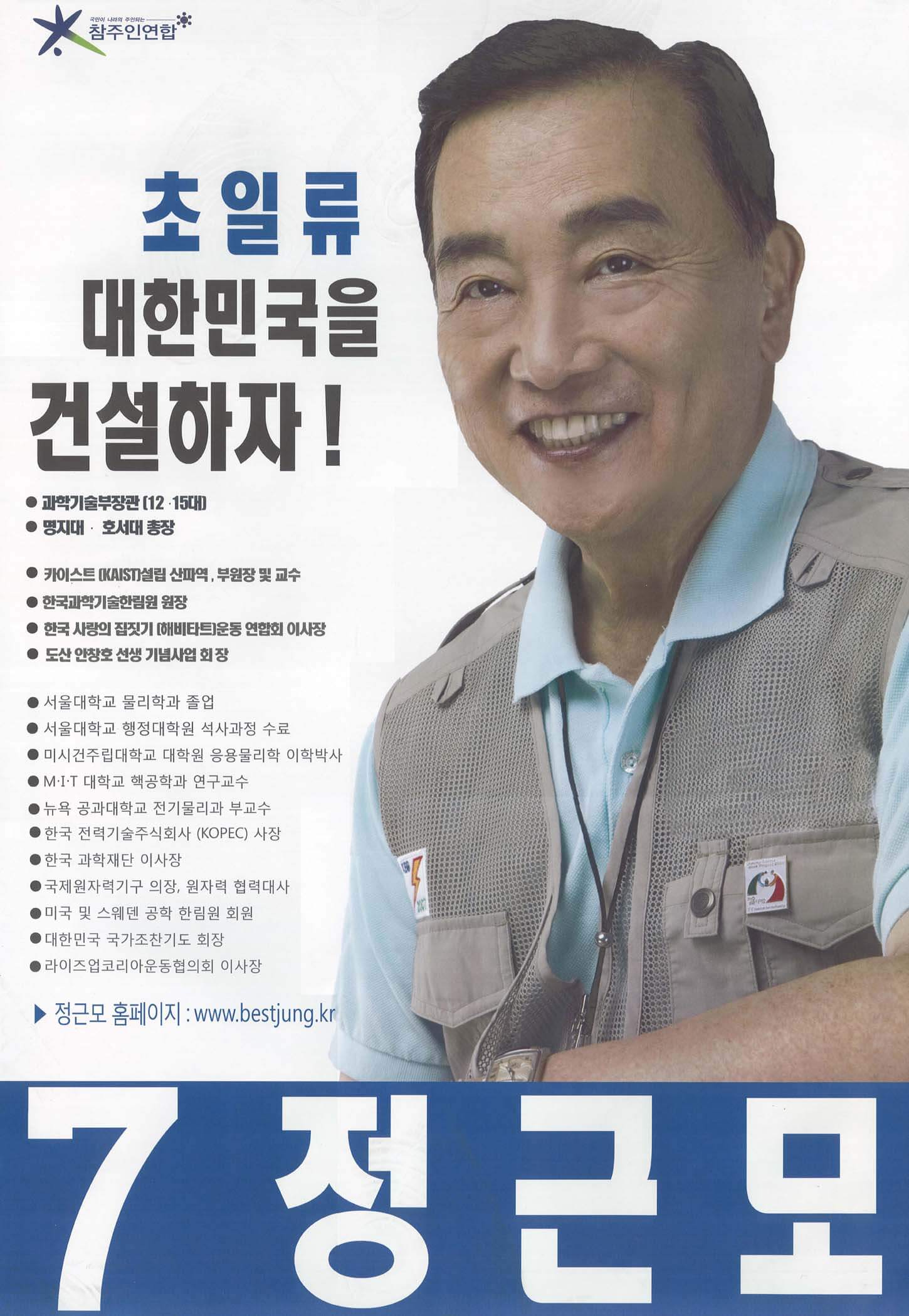 17대 대통령 선거 대선 후보 결과 득표율