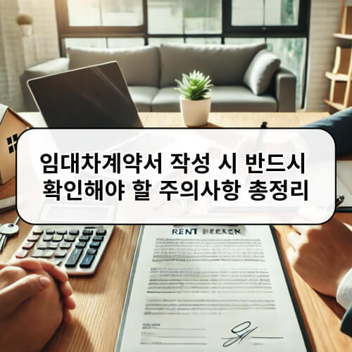 임대차계약서 작성 시 반드시 확인해야 할 주의사항 총정리