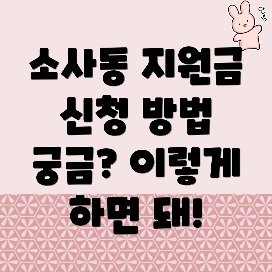 부천시 소사동 정부 지원금