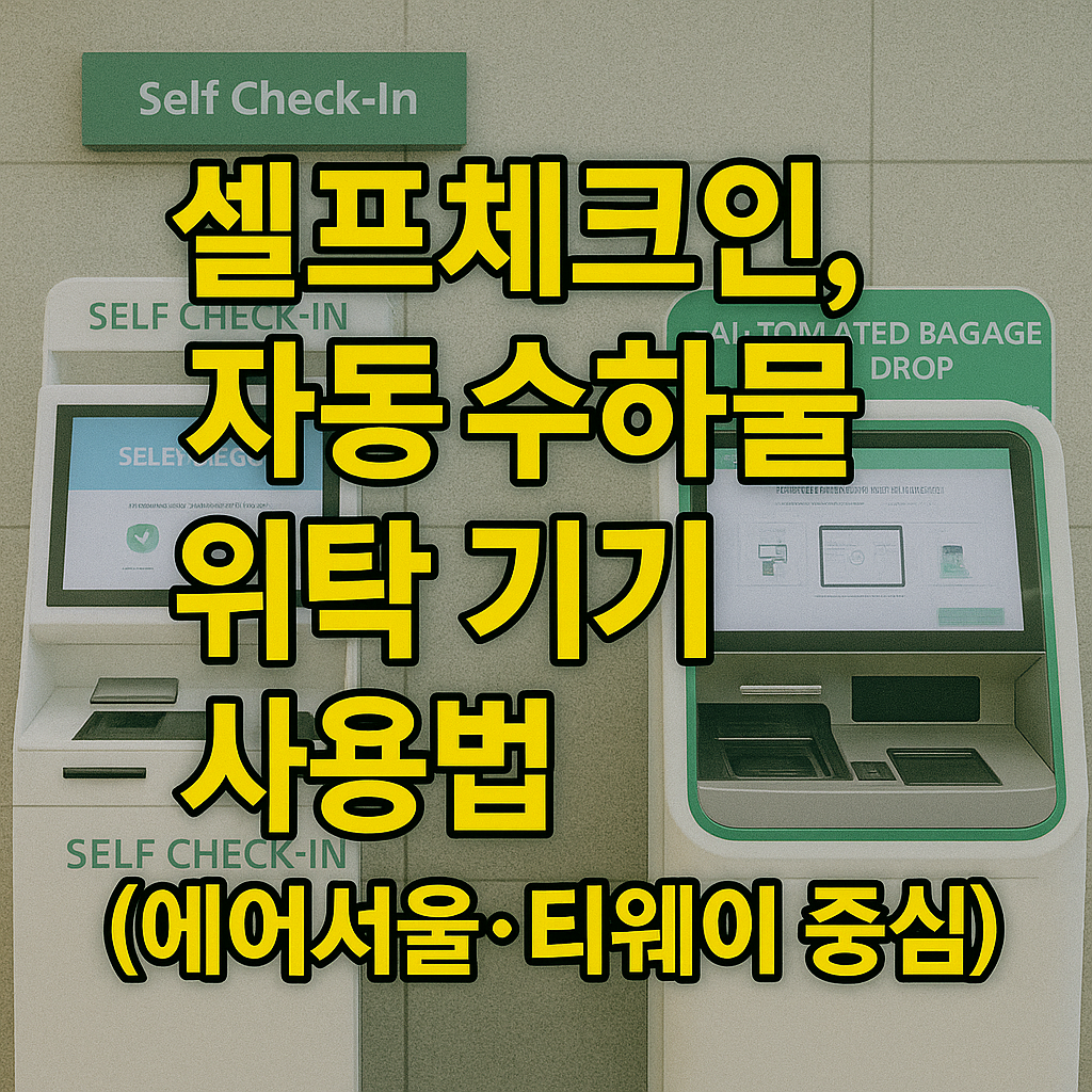 에어서울&middot;티웨이 셀프체크인 &amp; 자동 수하물 위탁 가이드