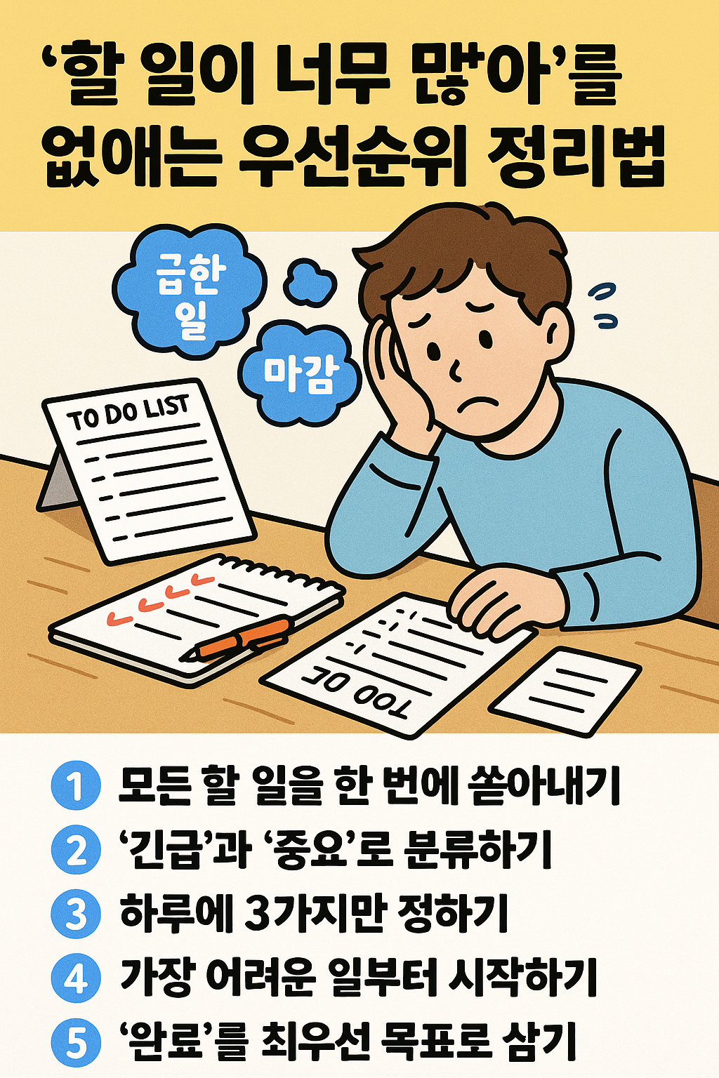 "할 일이 너무 많아"를 없애는 우선순위 정리법