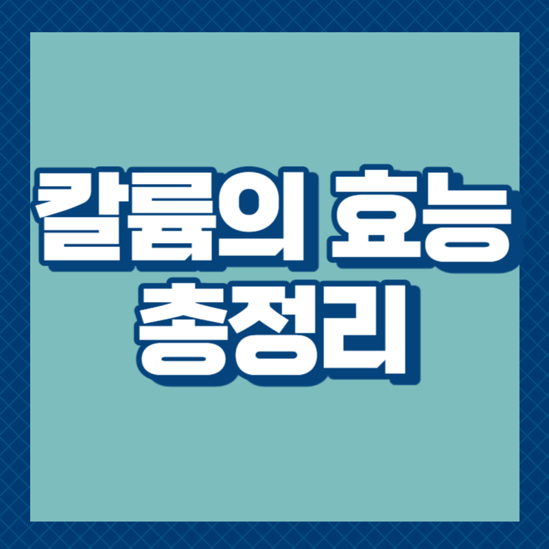 칼륨의 효능