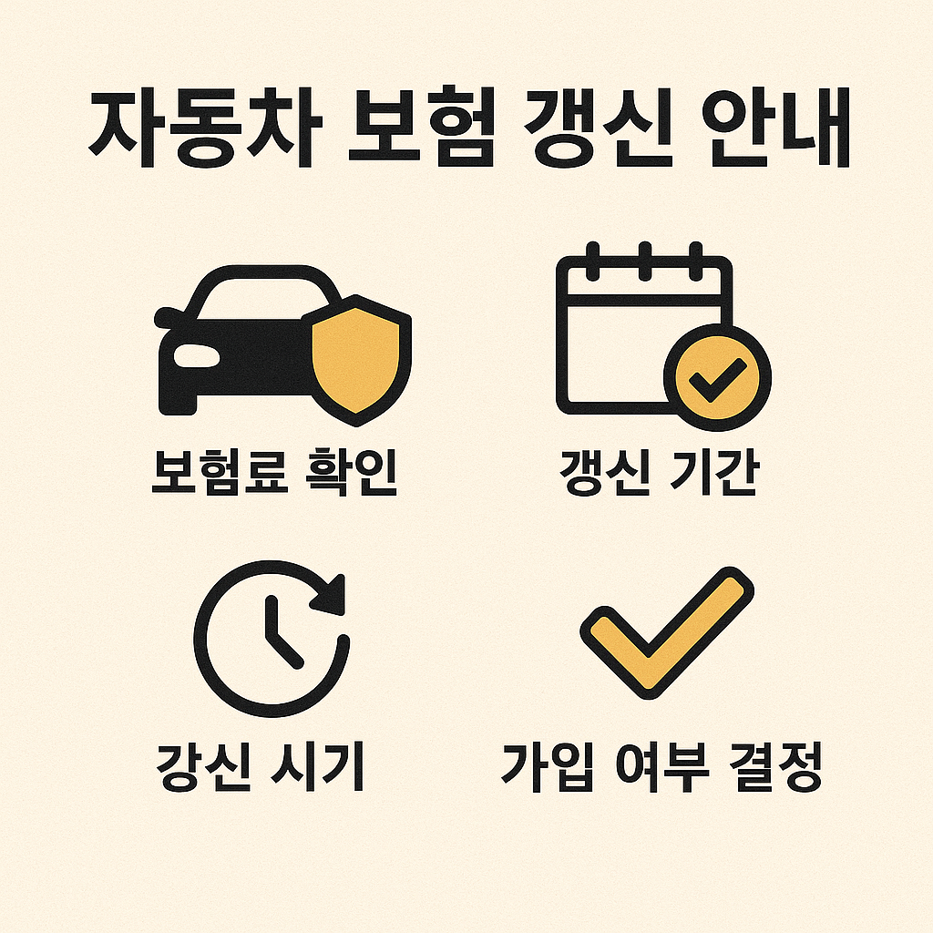 자동차 보험 갱신할 때 주의할 점 총정리!