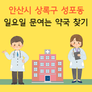 안산시 상록구 성포동 일요일 문여는 약국 찾기