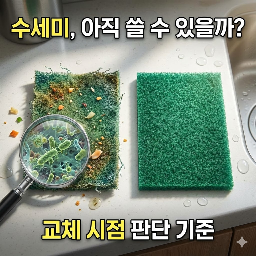 수세미, 아직 쓸 수 있을까? 교체 시점 판단 기준