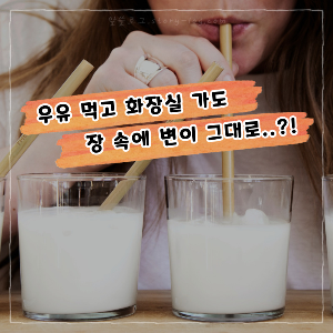 [ 변비와 유제품 ] 우유 먹고 화장실 가도 장 속에 변이 그대로..?!