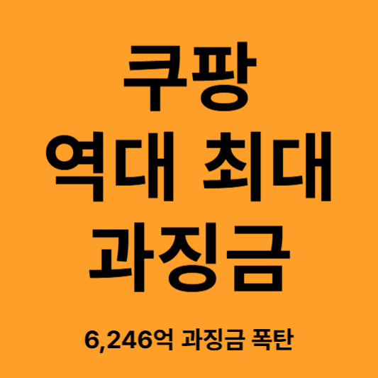 쿠팡 역대 최대 과징금