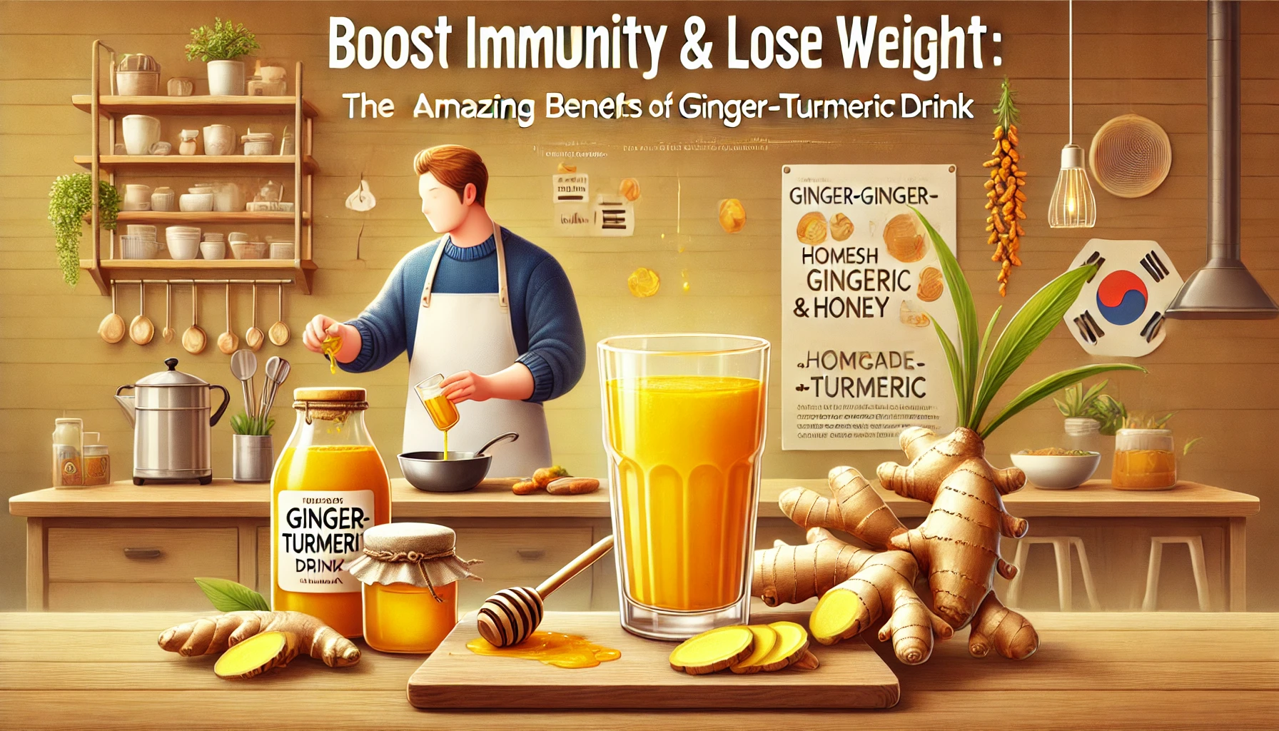 면역력 UP, 체중 DOWN! 내가 직접 만든 생강-강황 음료의 놀라운 효과