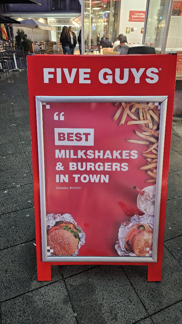 파이브가이즈 독일 베를린 가격