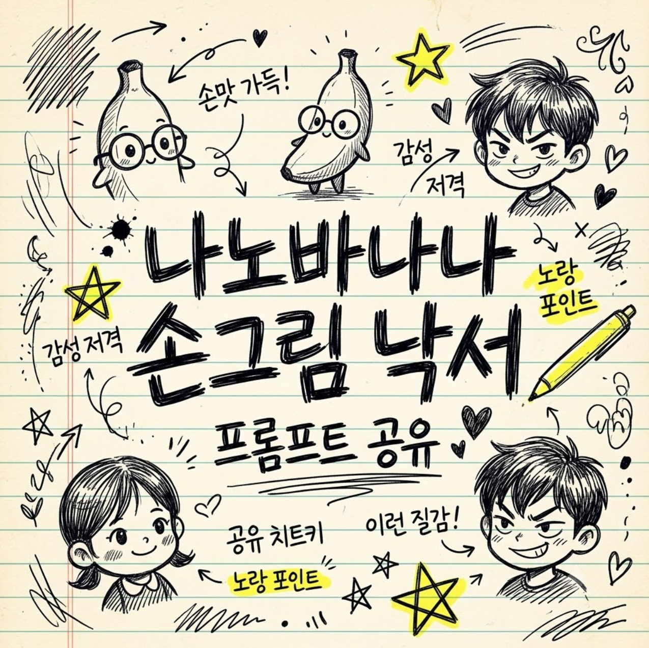 손그림 낙서 프롬프트