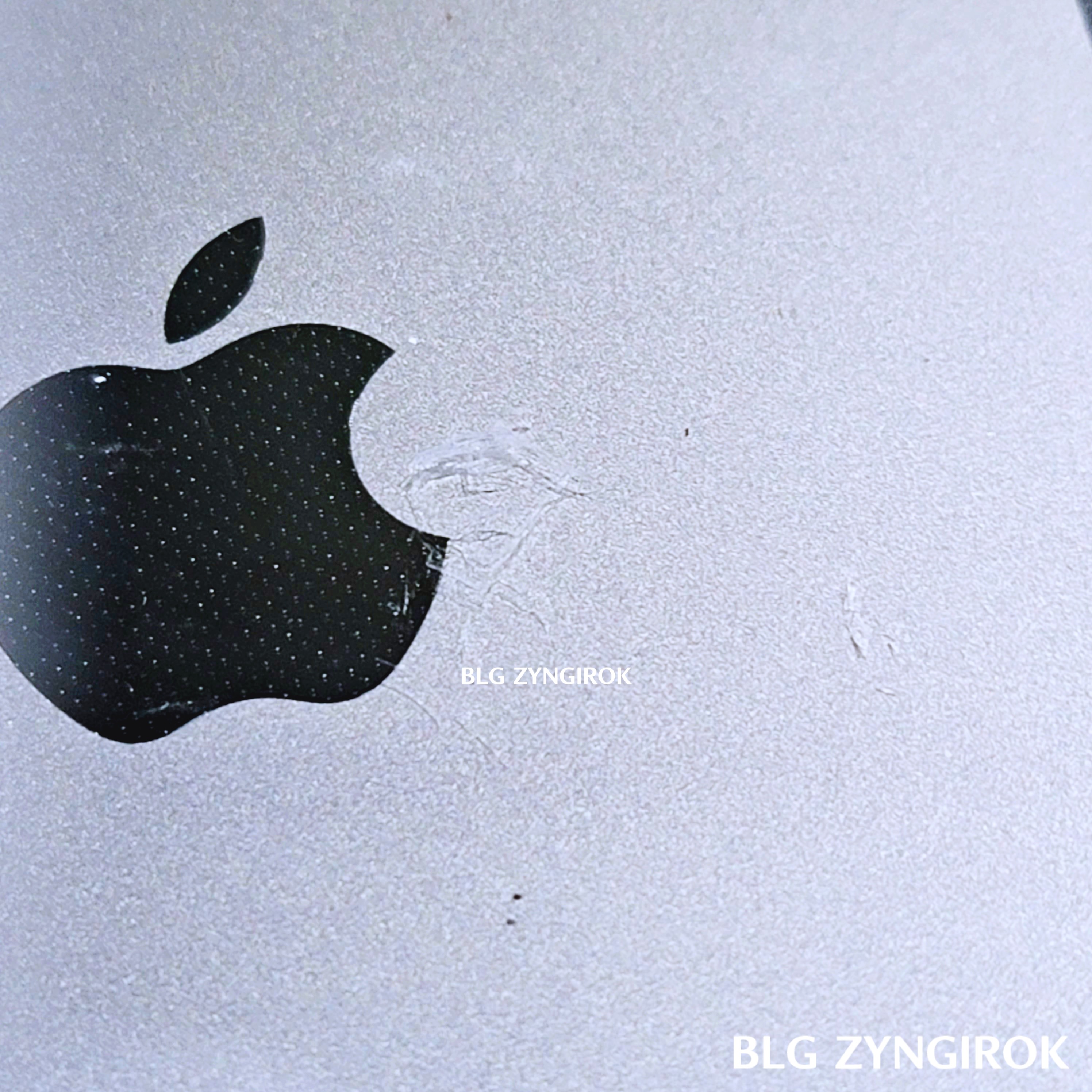 iRIng Slide 제거한 아이패드 케이스에 흠집이 나 있는 모습이다.