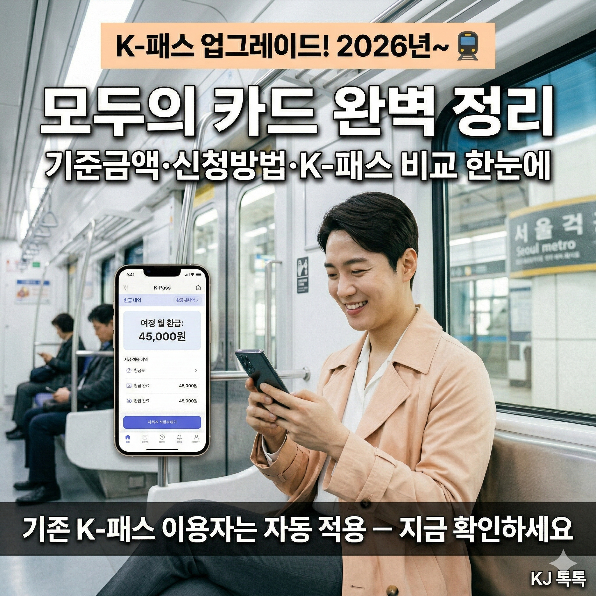 2026년 대중교통비 환급 완벽 정리 — 모두의 카드 기준금액·K-패스 비교·신청방법