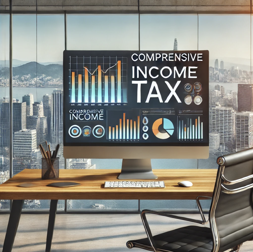 종합소득세 분석을 위한 사무실 화면