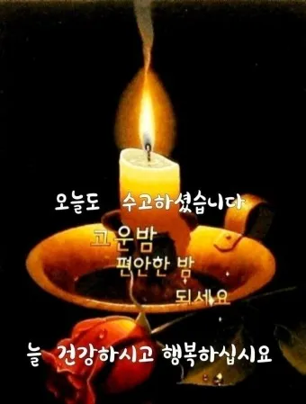 밤인사 이미지 일러스트 인사 문구_5